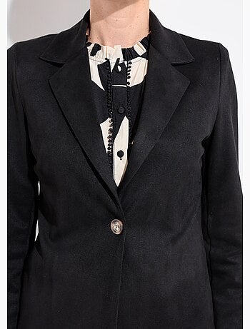 Veste col tailleur 1 bouton twill souple - AFIBEL