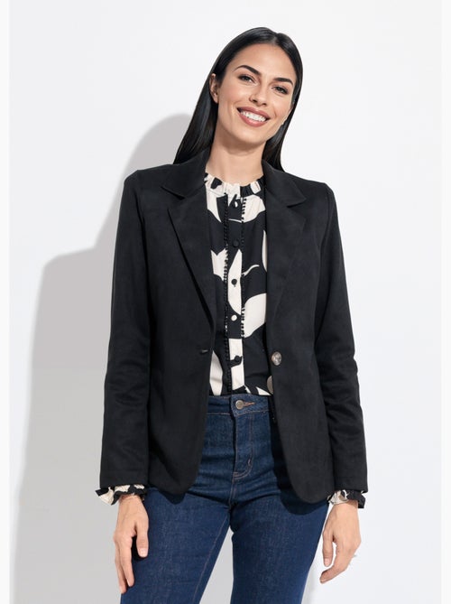Veste col tailleur 1 bouton twill souple - AFIBEL - Kiabi Veste col tailleur 1 bouton twill souple - AFIBEL - Kiabi