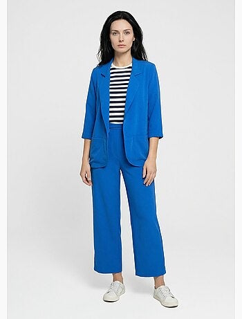 Veste col tailleur manches 3/4 essentiel - afibel
