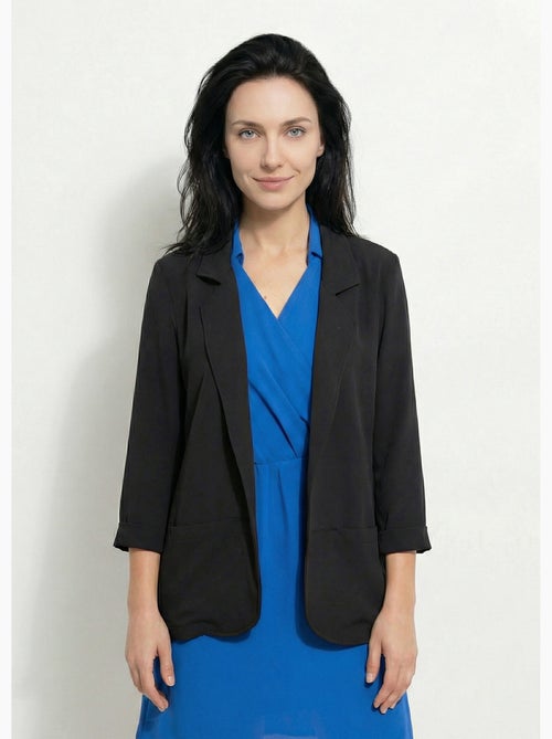 Veste col tailleur manches 3/4 essentiel - afibel - Kiabi Veste col tailleur manches 3/4 essentiel - afibel - Kiabi