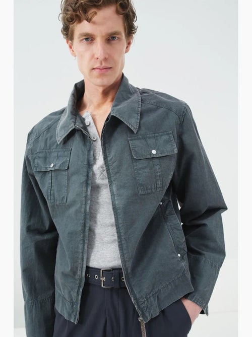 Veste coton droite zippée giesto - Kiabi Veste coton droite zippée giesto - Kiabi