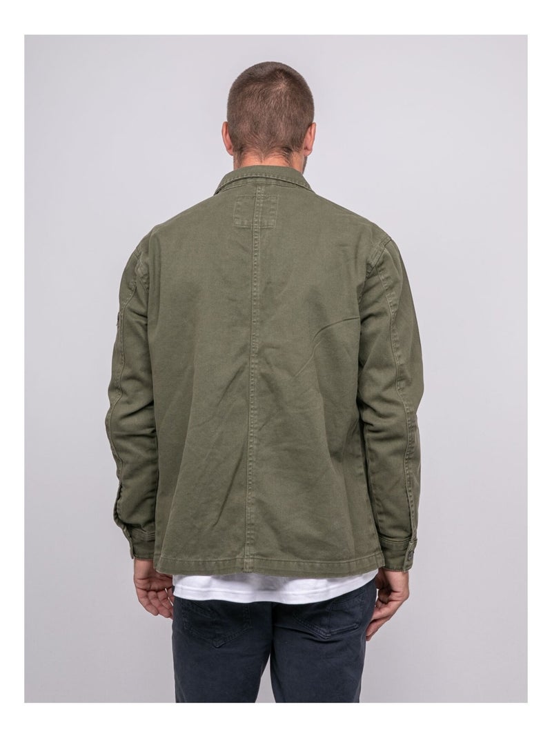 Veste coton zirgoufix Kaki - Kiabi