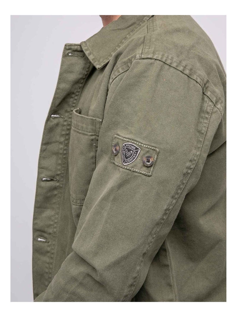 Veste coton zirgoufix Kaki - Kiabi