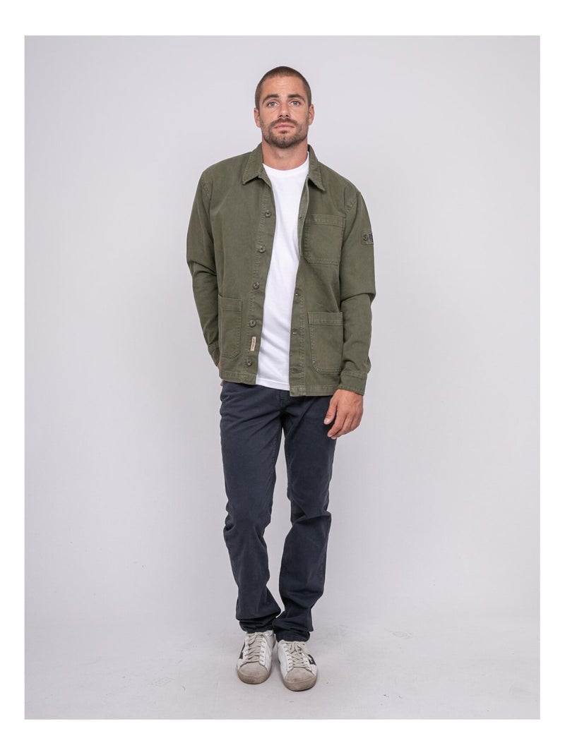 Veste coton zirgoufix Kaki - Kiabi