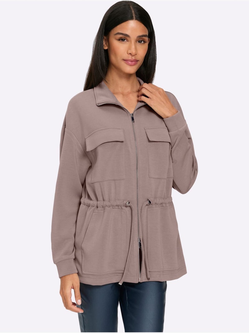 Veste Coulisse à La Taille - Taille Standard - Helline Gris taupe - Kiabi