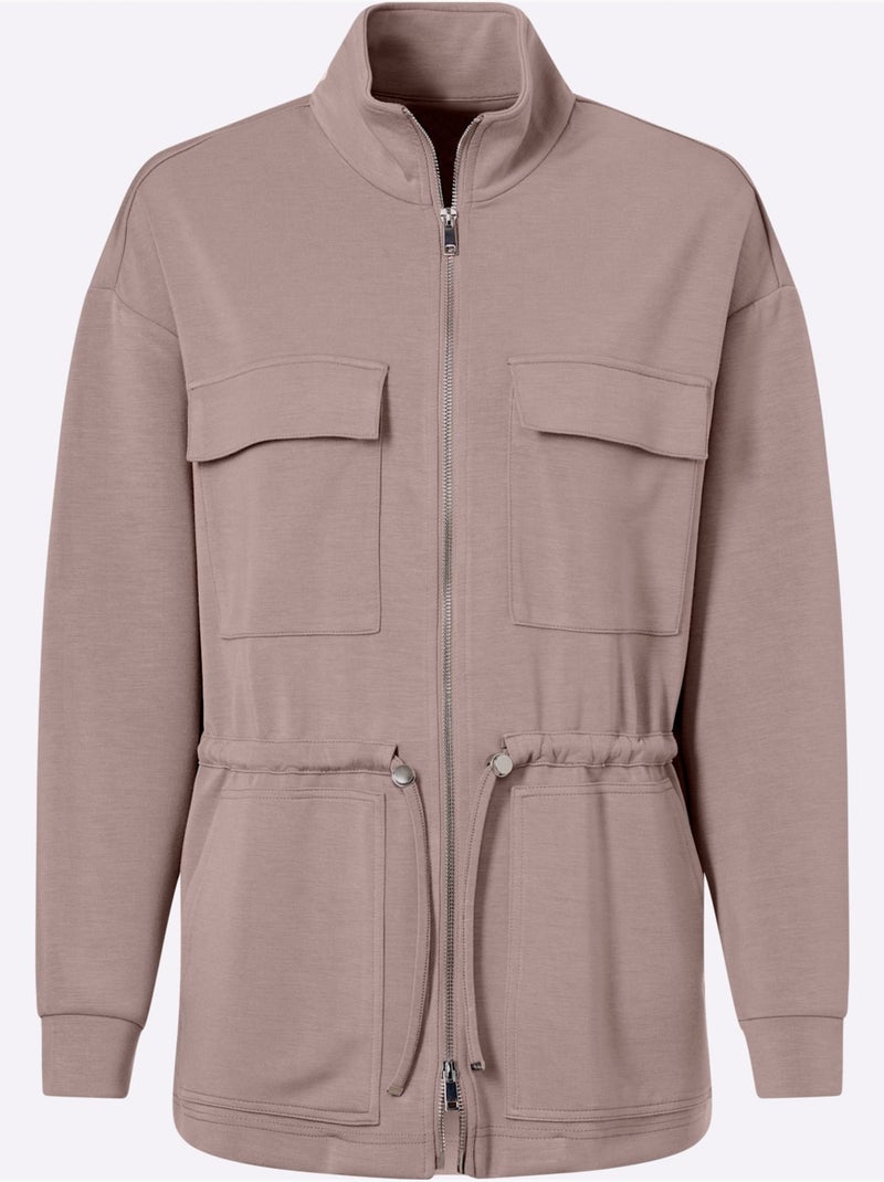 Veste Coulisse à La Taille - Taille Standard - Helline Gris taupe - Kiabi