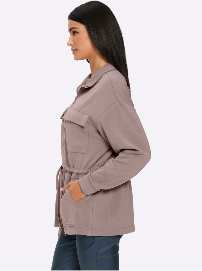 Veste Coulisse à La Taille - Taille Standard - Helline Gris taupe - Kiabi