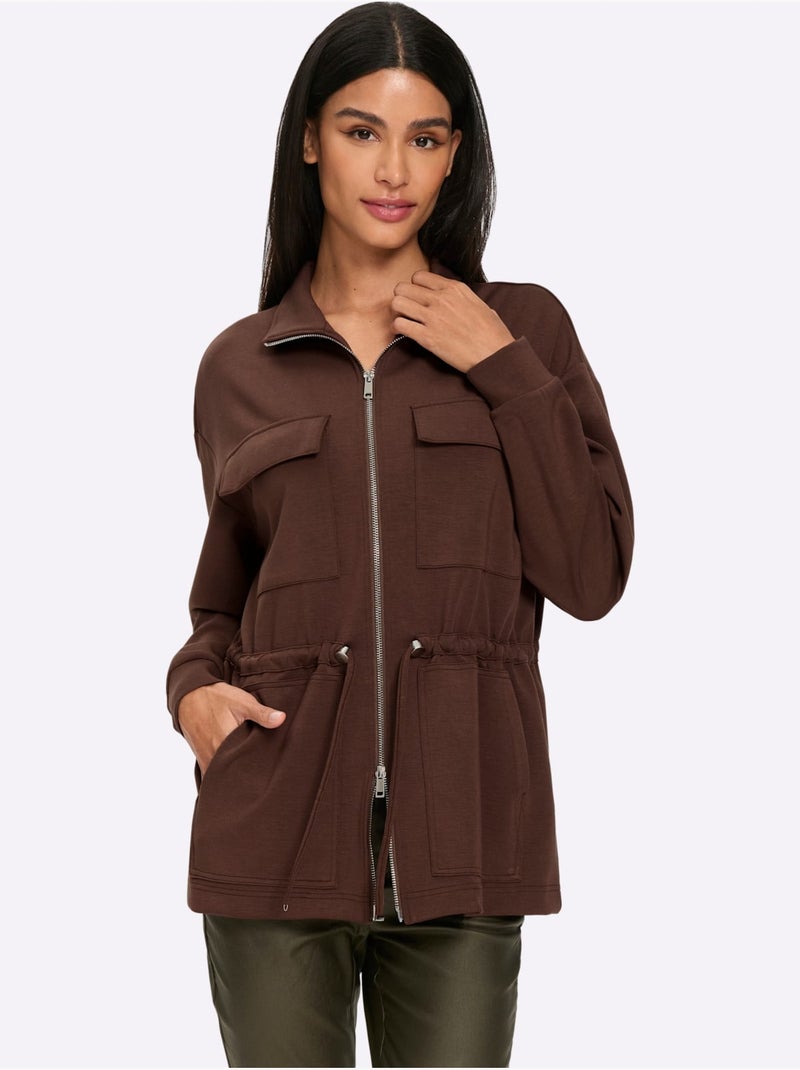 Veste Coulisse à La Taille - Taille Standard - Helline Marron/Choco - Kiabi