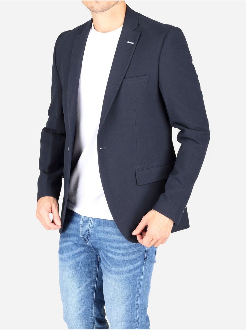 Veste coupe ajustée Bleu foncé - Kiabi