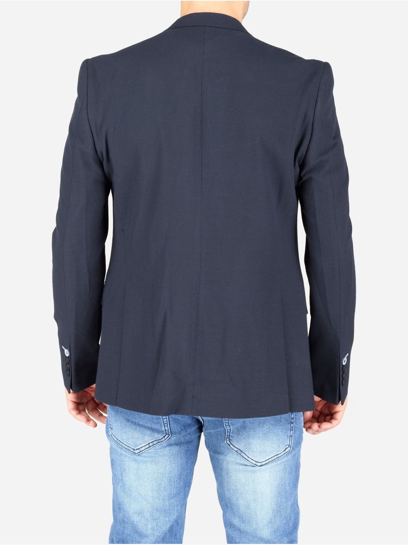 Veste coupe ajustée Bleu foncé - Kiabi