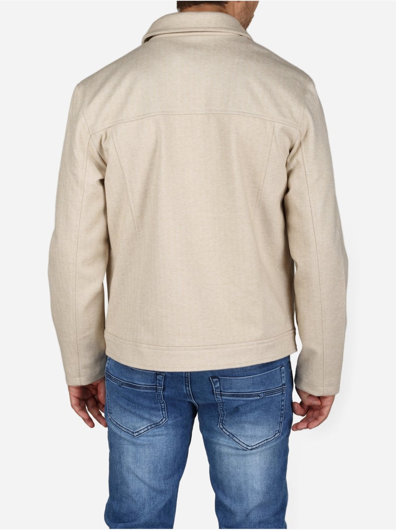Veste coupe droite - frilivin Crème - Kiabi