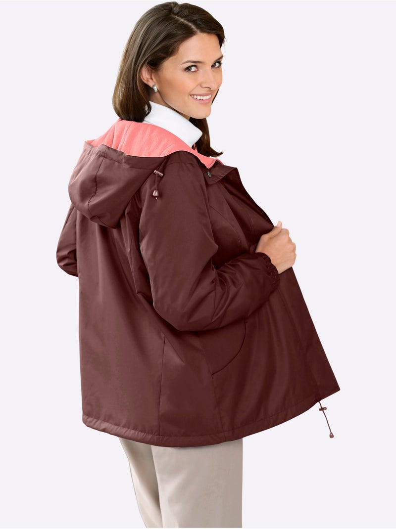 Veste coupe-vent et imperméable avec capuche et poches extensibles - taille courte - witt Marron - Kiabi