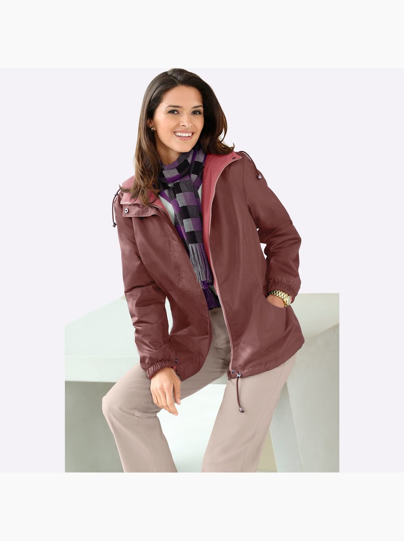 Veste coupe-vent et imperméable avec capuche et poches extensibles - taille courte - witt Marron - Kiabi