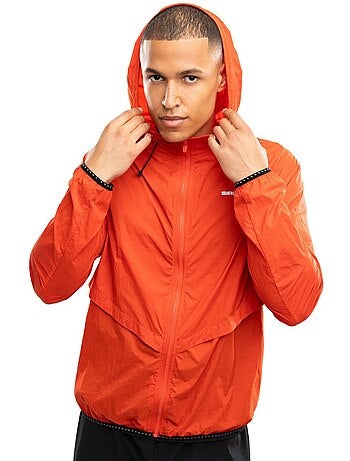 Veste coupe-vent running homme fitness homme bund brick