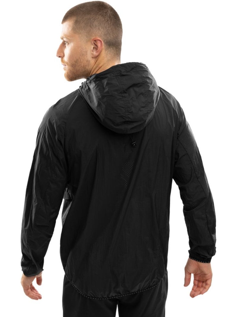 Veste coupe-vent running homme fitness homme bund Noir - Kiabi