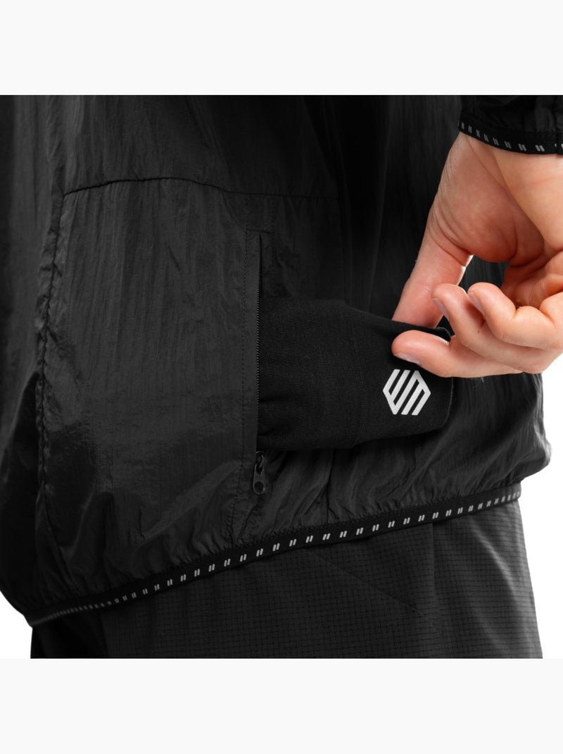 Veste coupe-vent running homme fitness homme bund Noir - Kiabi