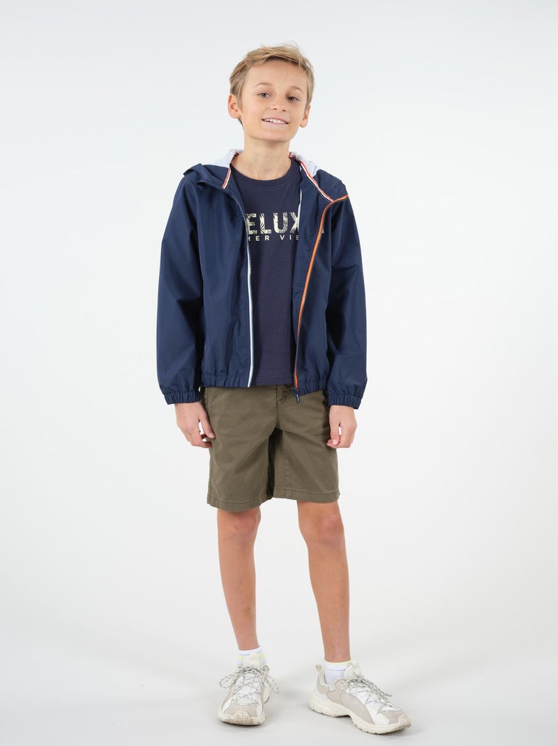 Veste coupe-vent sportswear 'Deeluxe' Bleu marine - Kiabi