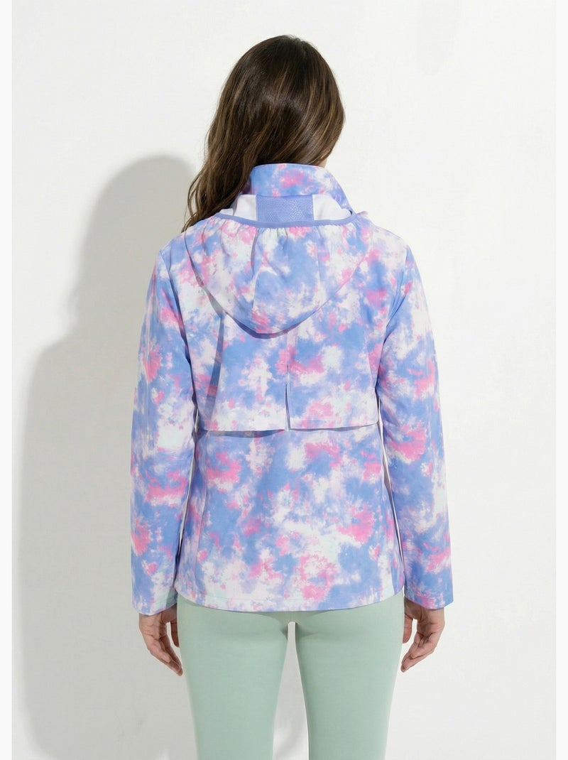 Veste coupe-vent zippée à capuche - afibel Bleu Rose - Kiabi