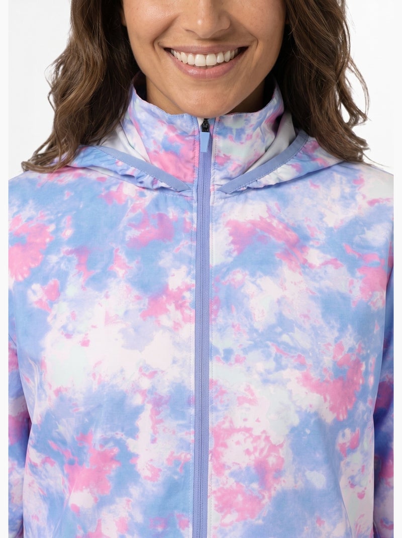 Veste coupe-vent zippée à capuche - afibel Bleu Rose - Kiabi