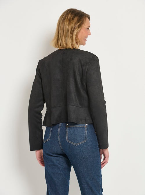 Veste courte à basques en suédine - AFIBEL - Kiabi
