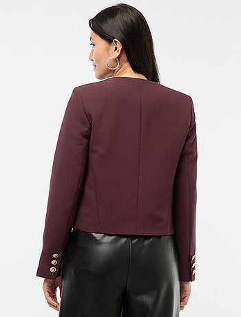 Veste courte à boutons dorés