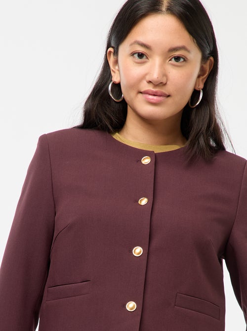 Veste courte à boutons dorés - Kiabi