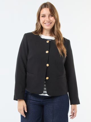 Veste courte avec boutons rétro