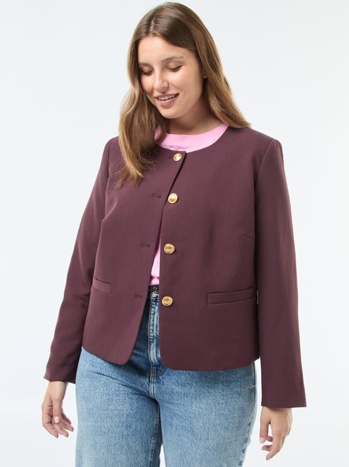 Veste courte avec boutons rétro - Kiabi