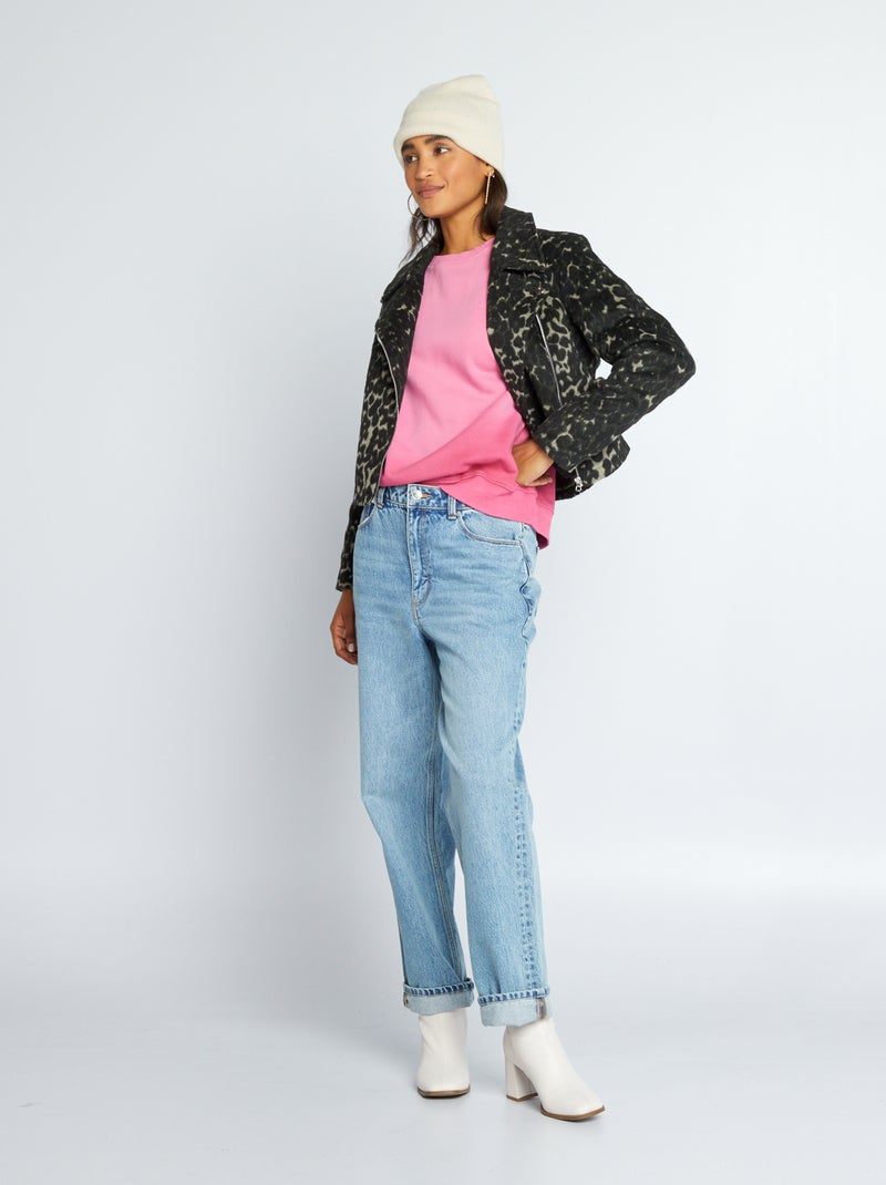 Veste courte avec imprimé 'léopard' 'JDY' Marron - Kiabi