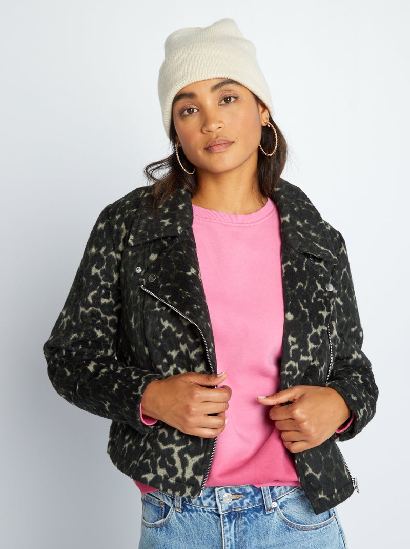 Veste courte avec imprimé 'léopard' 'JDY' Marron - Kiabi