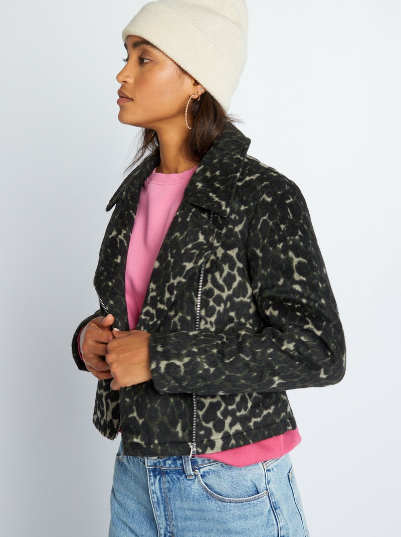 Veste courte avec imprimé 'léopard' 'JDY' Marron - Kiabi