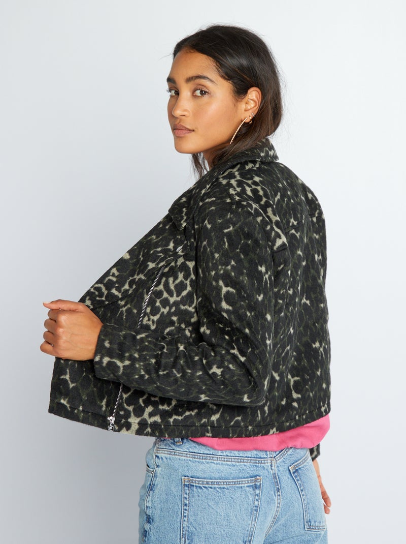Veste courte avec imprimé 'léopard' 'JDY' Marron - Kiabi
