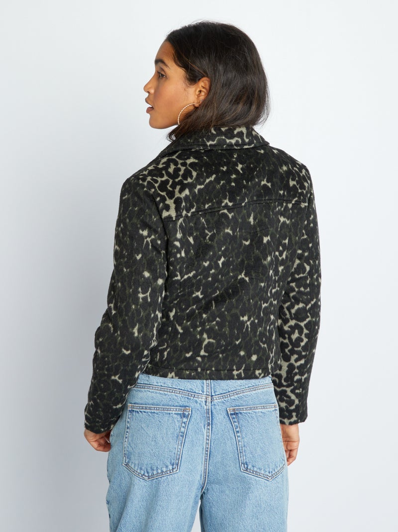 Veste courte avec imprimé 'léopard' 'JDY' Marron - Kiabi