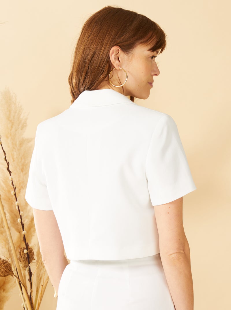 Veste courte blanc - Kiabi