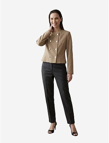 Veste courte boutonnée en tweed my fashion