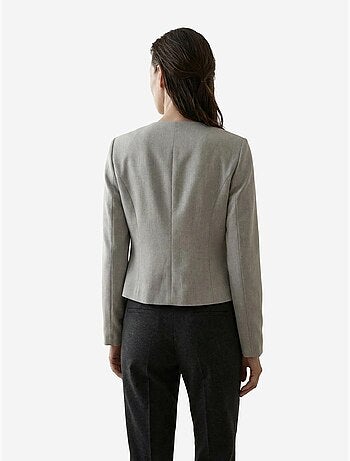 Veste courte boutonnée en tweed my fashion