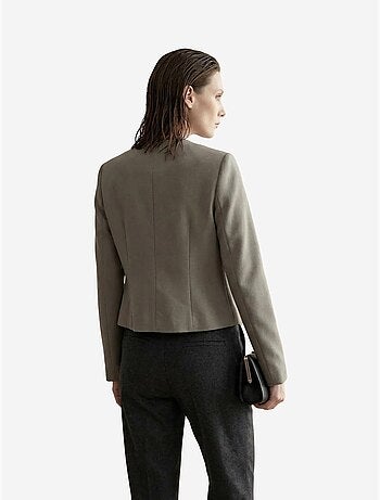 Veste courte boutonnée en tweed my fashion