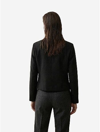 Veste courte boutonnée en tweed my fashion