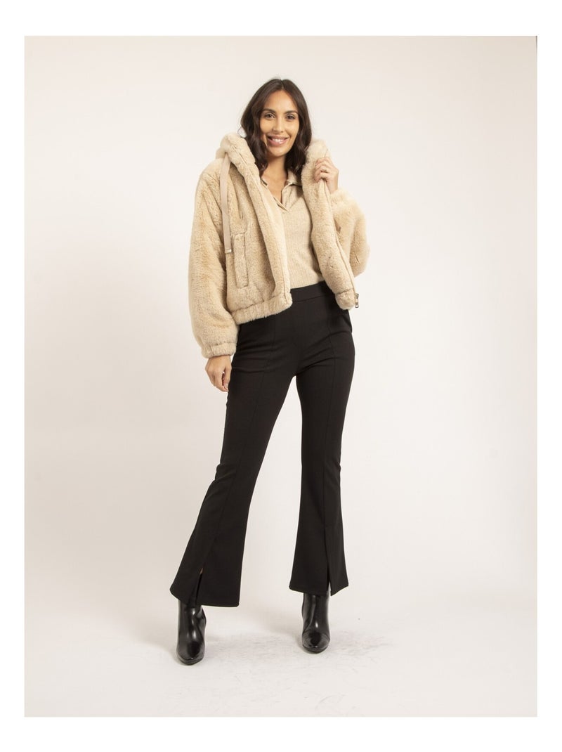 Veste courte capuche UBANIE Beige - Kiabi