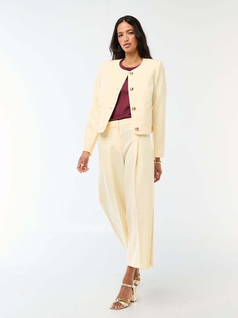 Veste courte de cérémonie unie Beige - Kiabi