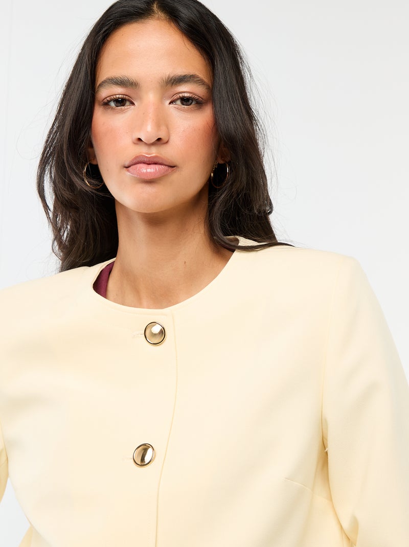 Veste courte de cérémonie unie Beige - Kiabi