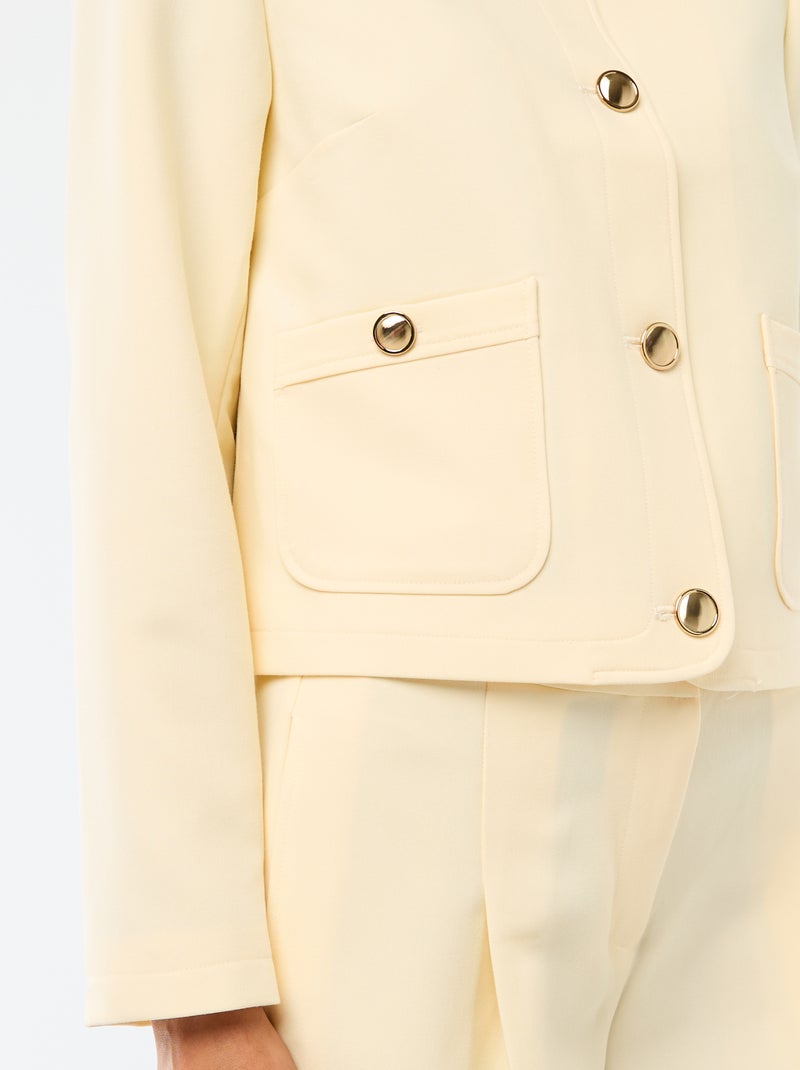 Veste courte de cérémonie unie Beige - Kiabi