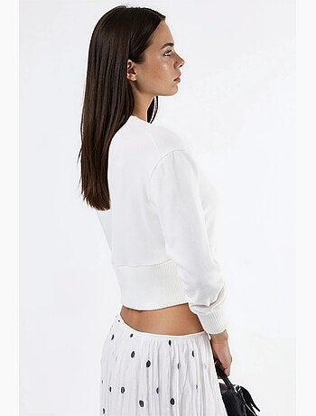 Veste courte décontractée avec fermeture à boutons busem