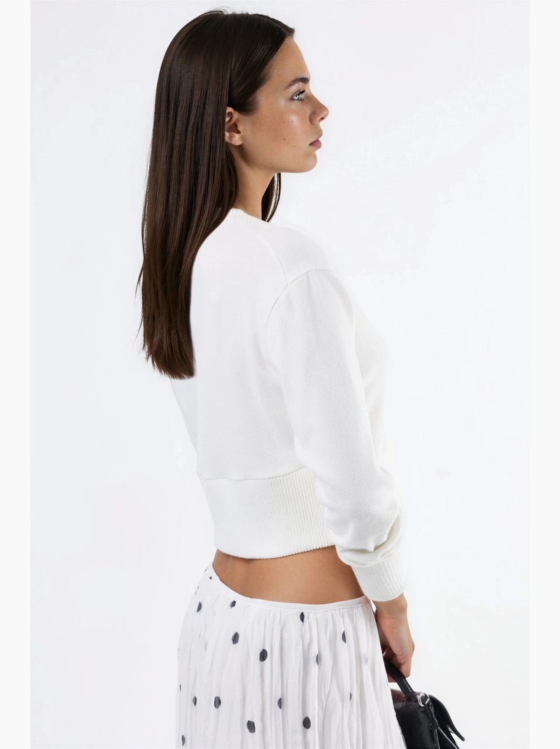 Veste courte décontractée avec fermeture à boutons busem Blanc - Kiabi