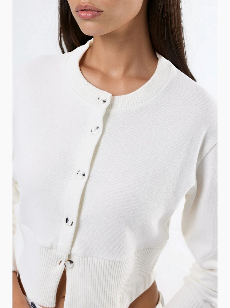Veste courte décontractée avec fermeture à boutons busem Blanc - Kiabi