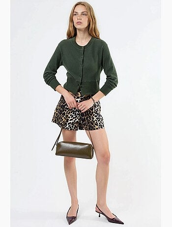 Veste courte décontractée avec fermeture à boutons busem