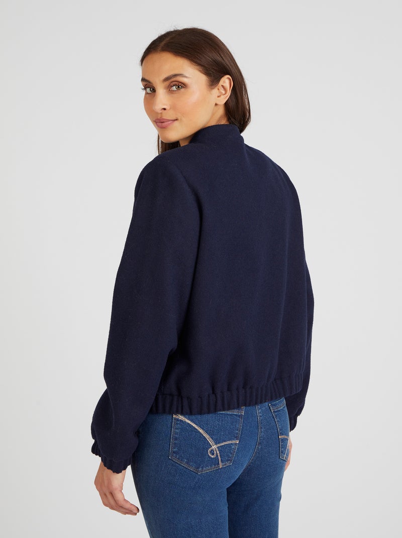 Veste courte doublée - Damart Bleu marine - Kiabi