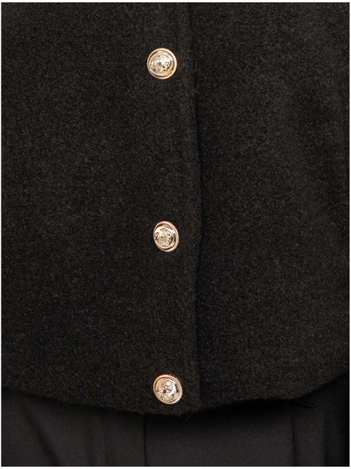 Veste courte effet laine boutons dorés uwari - Kiabi Veste courte effet laine boutons dorés uwari - Kiabi