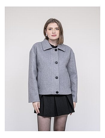 Veste courte effet laine UPARLIE