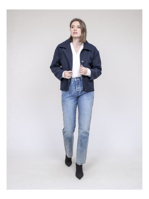 Veste courte effet laine UPARLIE - Kiabi